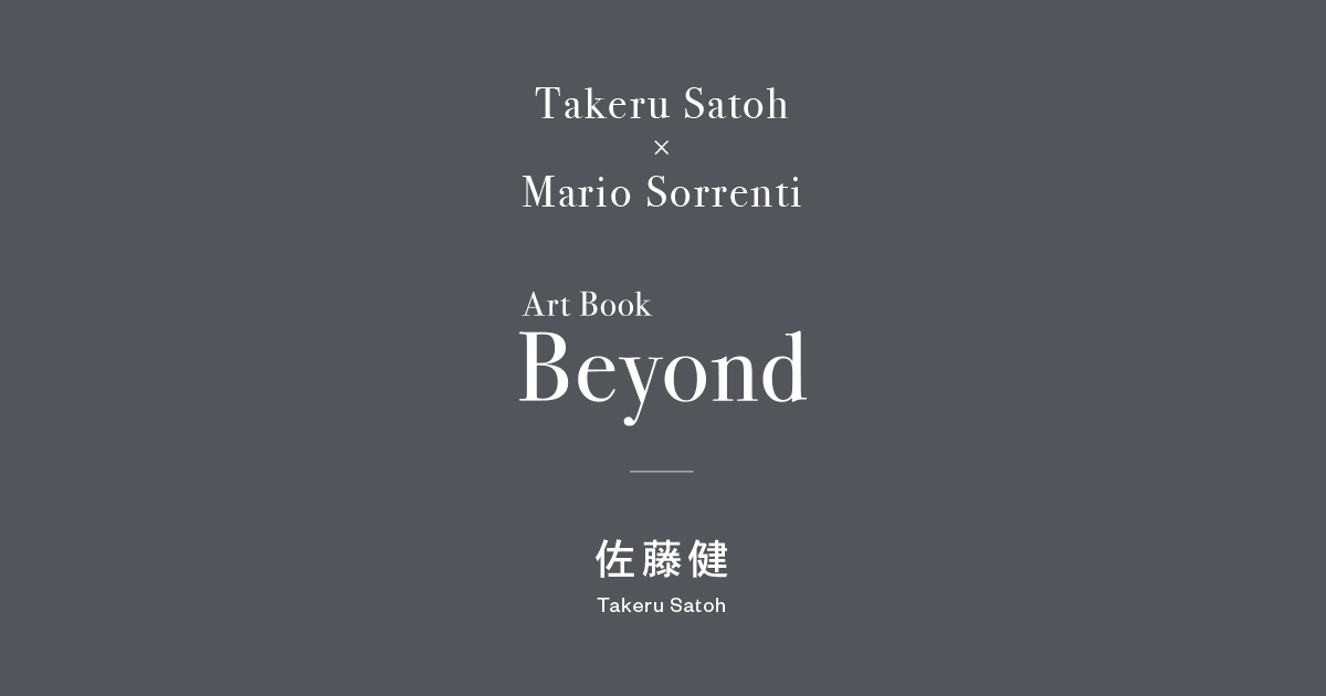 Takeru Satoh × Mario Sorrenti Art Book Beyond